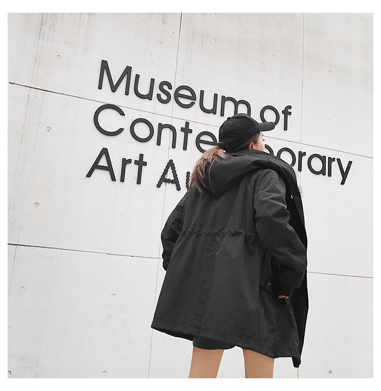 Detachable Fox Fur Liner Parka with Zipped Hood 014 Details 3