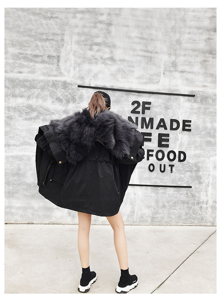 Detachable Fox Fur Liner Parka with Zipped Hood 014 Details 2