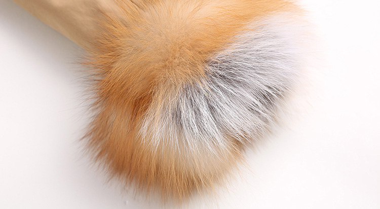 Fox Fur Trimmed Hooded Parka with Detachable Rex Rabbit Fur Liner 114 Details 12