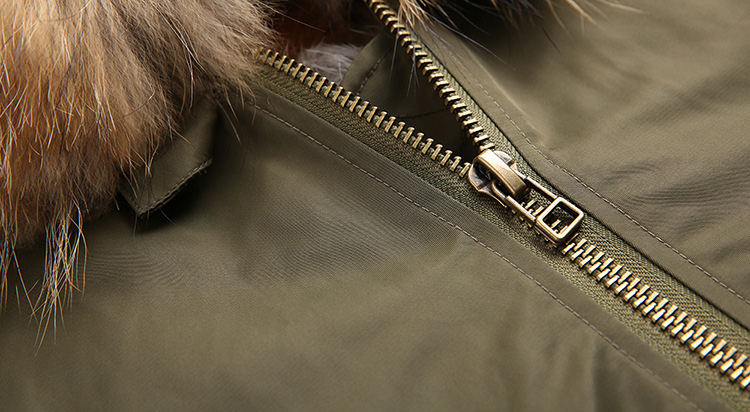 Raccoon Fur Trimmed Hooded Jacket with Detachable Fox Fur Liner 117 Details 5