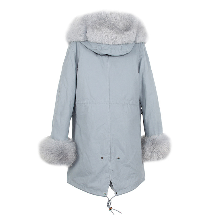 Fox Fur Trimmed Hooded Parka with Detachable Liner 133-10