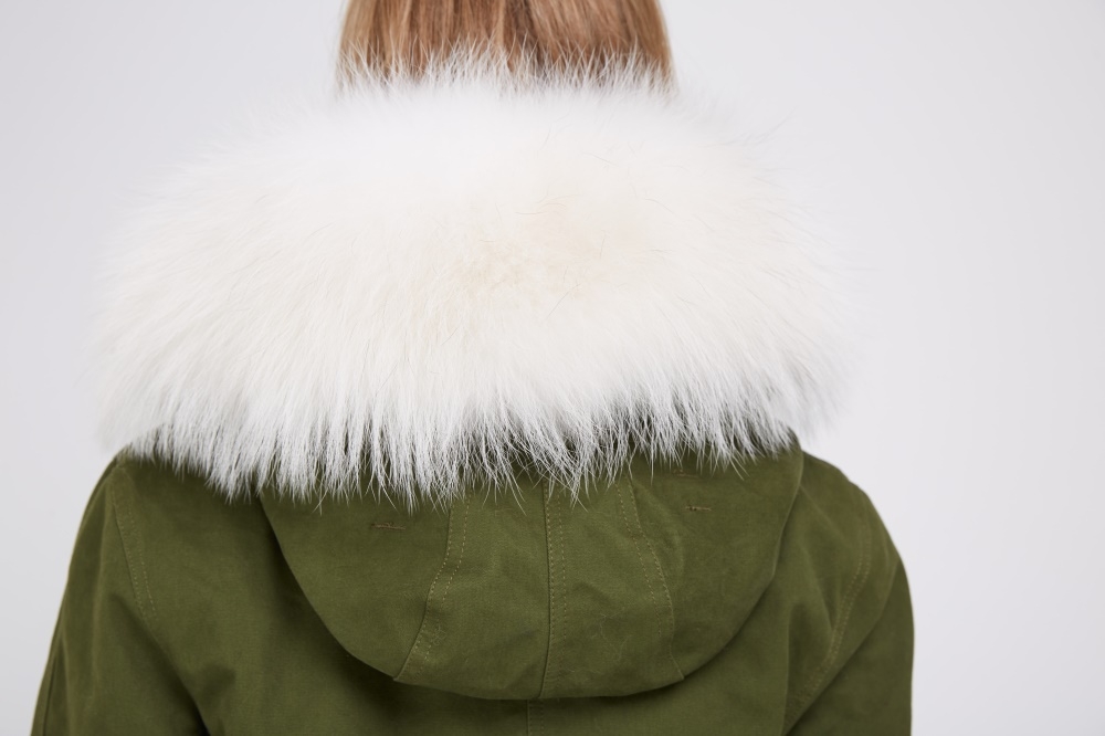 Fox Fur Lined Parka with Raccoon Fur Trimmed Hood 245 Details 2