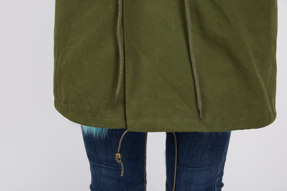 Fox Fur Lined Parka with Raccoon Fur Trimmed Hood 245 Details 4