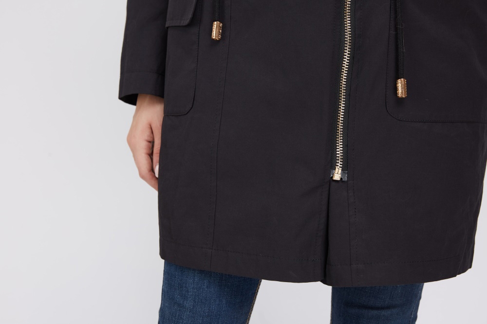 Detachable Fox Fur Lined Cropped Parka with Zipped Hood 247 Details 4
