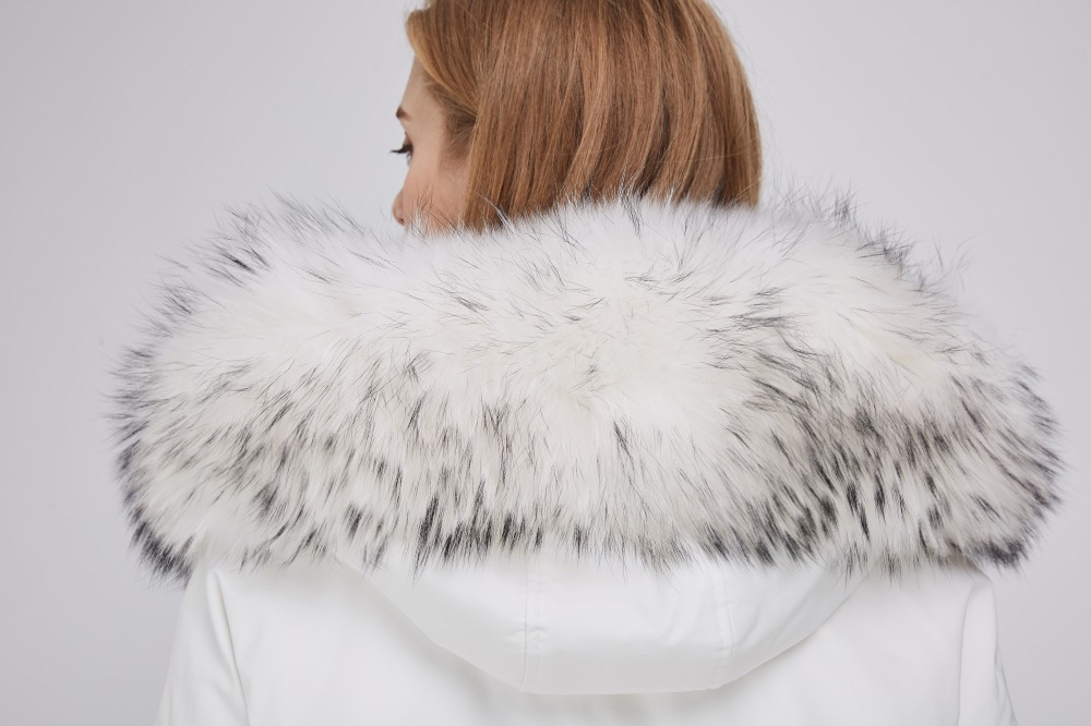 Raccoon Fur Trimmed Hood Parka with Detachable Fox Fur Liner 252 Details 2