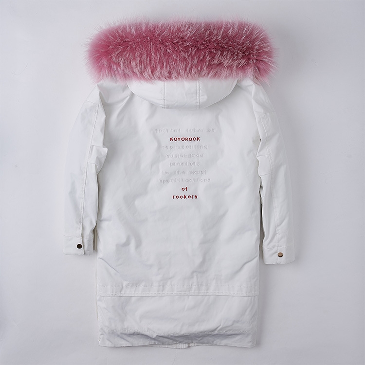 Raccoon Fur Trimmed Hood Parka with Detachable Fox Fur Liner 252 Color 3