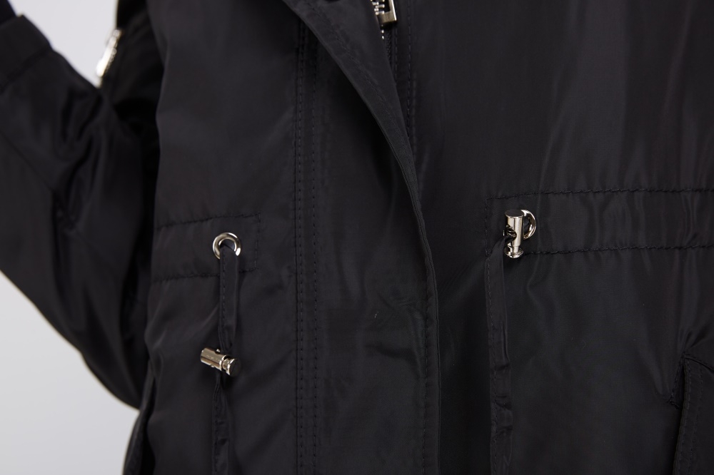 Raccoon Fur Trimmed Hood Down-filled Parka with Detachable Rex Rabbit Fur Liner 253 Details 2