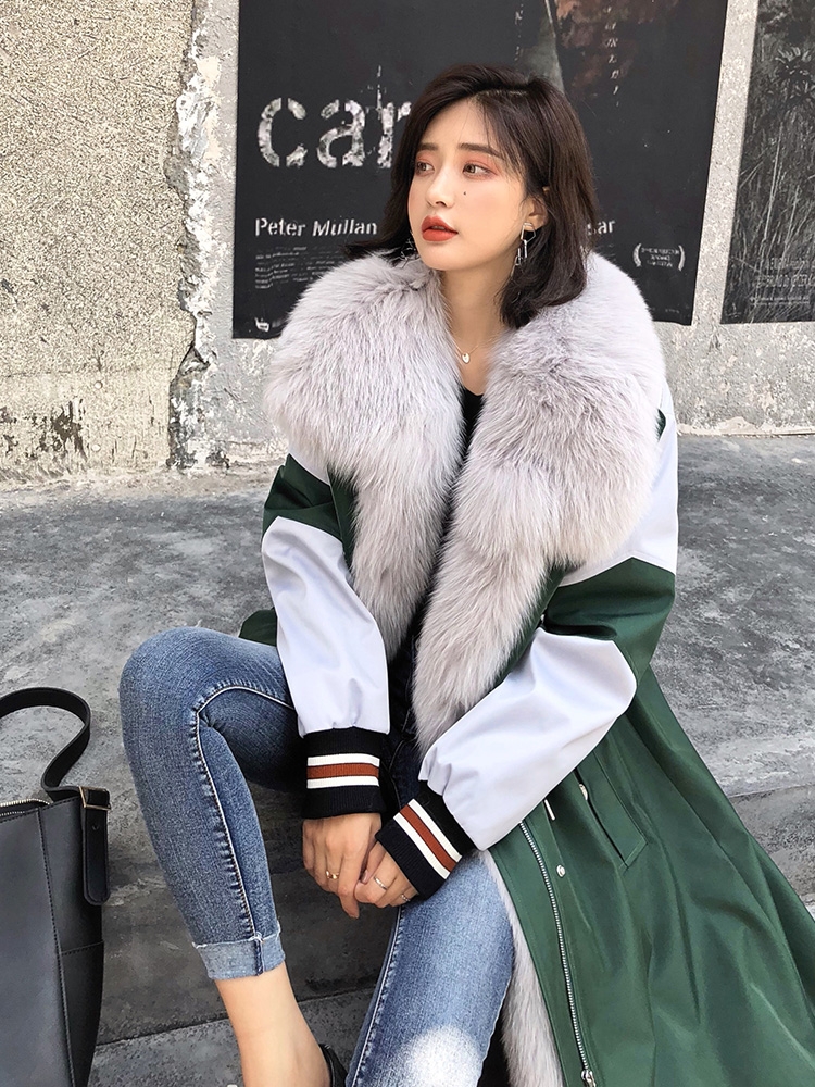 Fox Fur Trim Long Parka with Down-Filled Liner 281-10