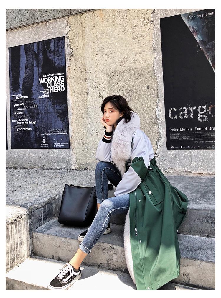 Fox Fur Trim Long Parka with Down-Filled Liner 281-6