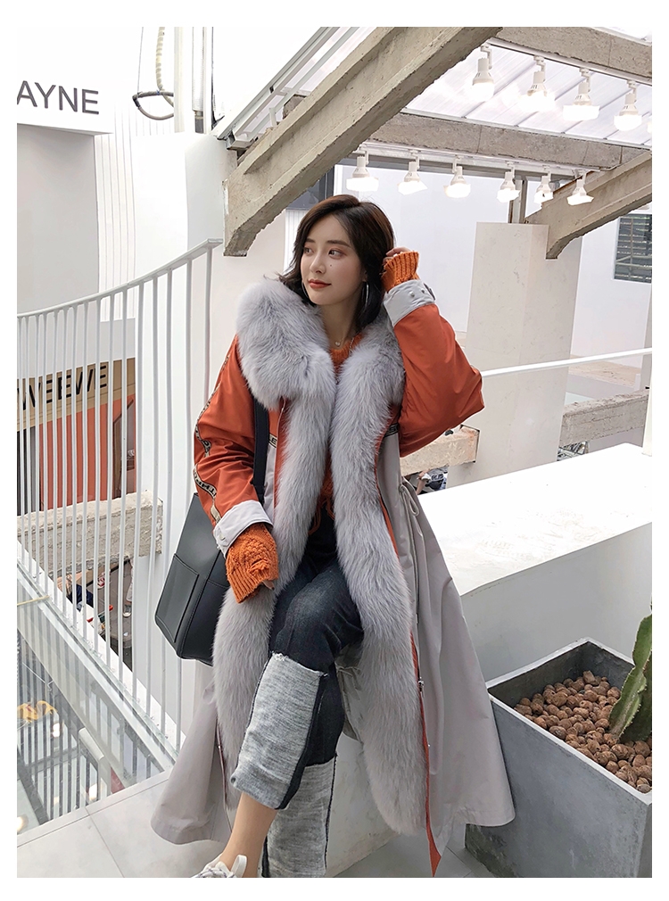 Fox Fur Trim Long Parka with Down-Filled Liner 282-8