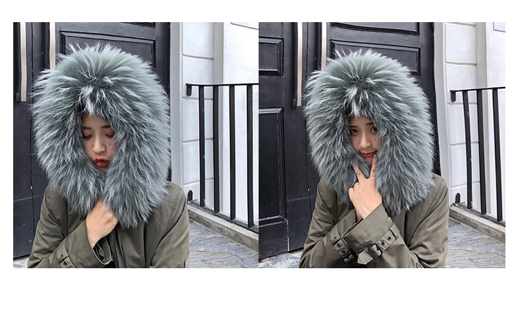 Rex Rabbit Fur Lined Long Parka with Raccoon Fur Trimmed Hood 284-21