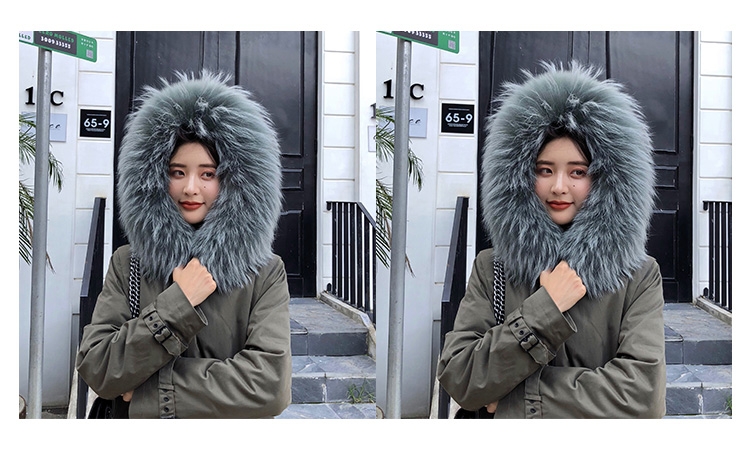 Rex Rabbit Fur Lined Long Parka with Raccoon Fur Trimmed Hood 284-25