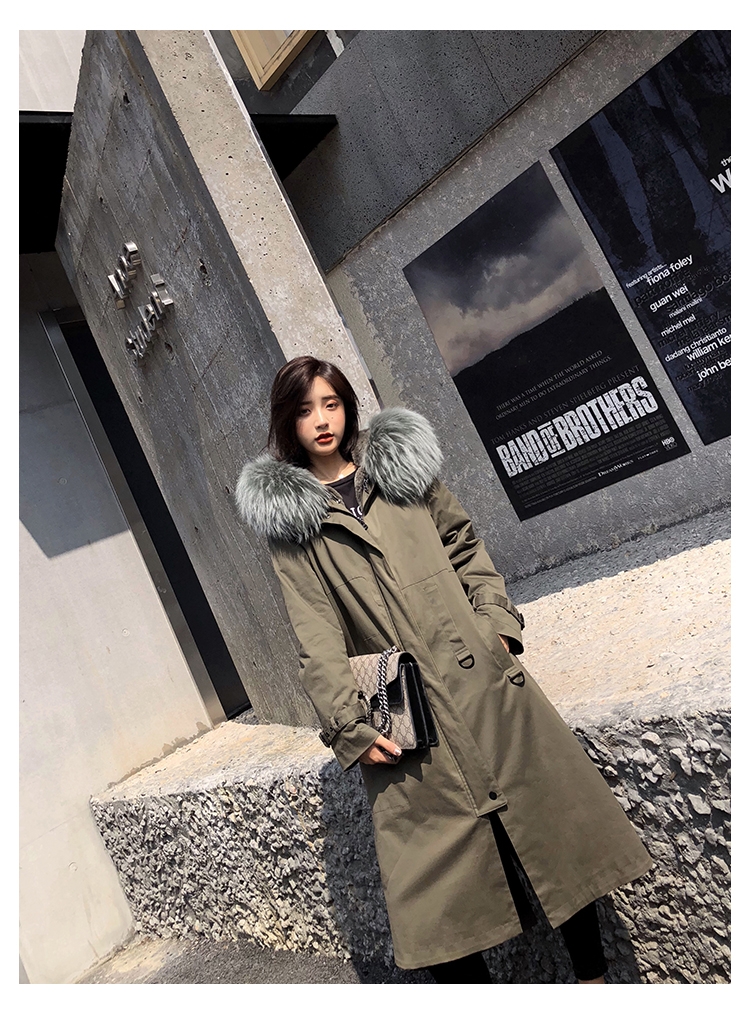 Rex Rabbit Fur Lined Long Parka with Raccoon Fur Trimmed Hood 284-26