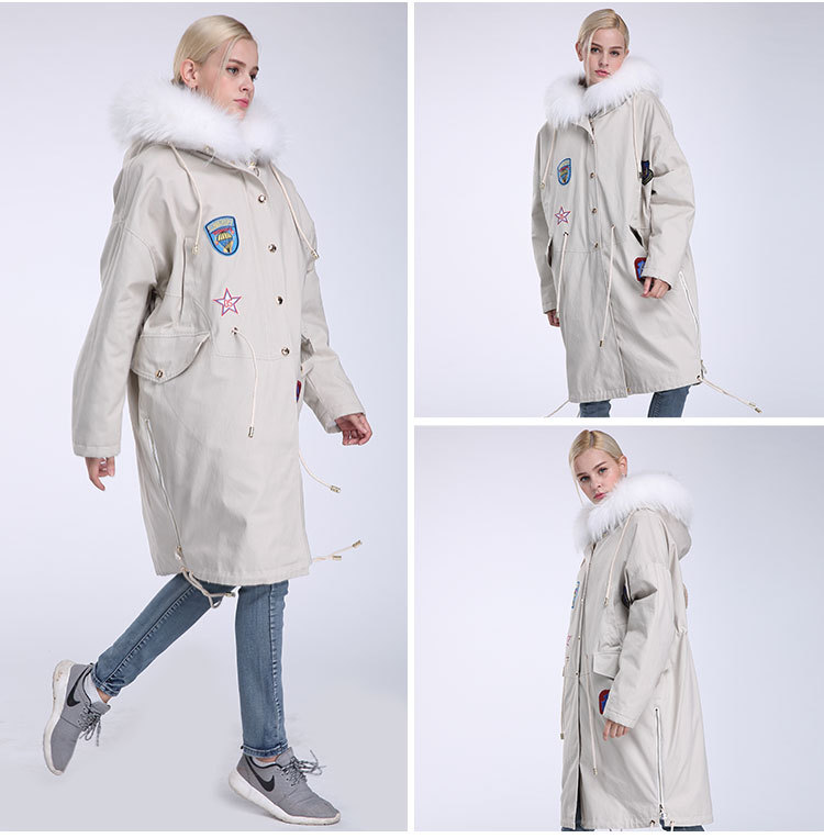 Fox Fur Trimmed Hooded Parka with Detachable Down-filled Liner 840 Details 7