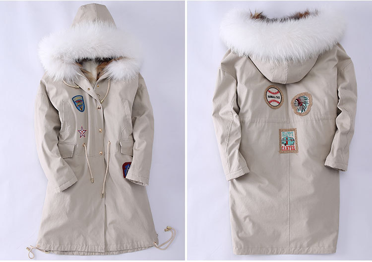 Fox Fur Trimmed Hooded Parka with Detachable Down-filled Liner 840 Details 3