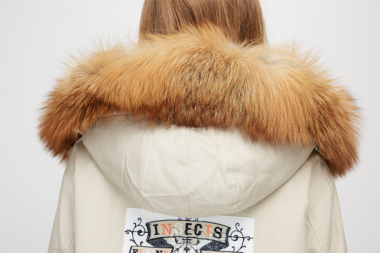 Red Fox Fur Trimmed Hooded Parka with Detachable Rex Rabbit Fur Liner 975 Details 12