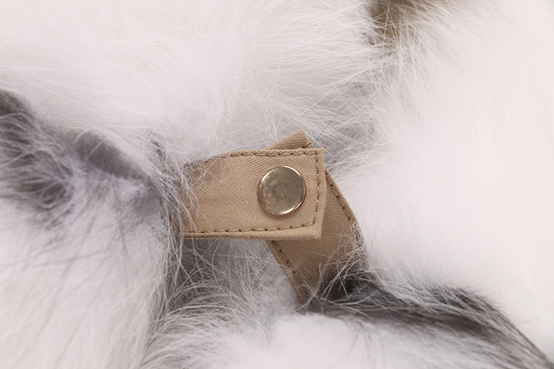 Raccoon Fur Trimmed Hooded Parka with Removable Rabbit Fur Liner 0014-4