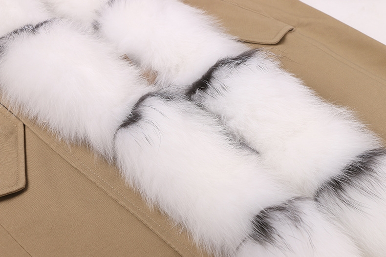 Raccoon Fur Trimmed Hooded Parka with Removable Rabbit Fur Liner 0014-5