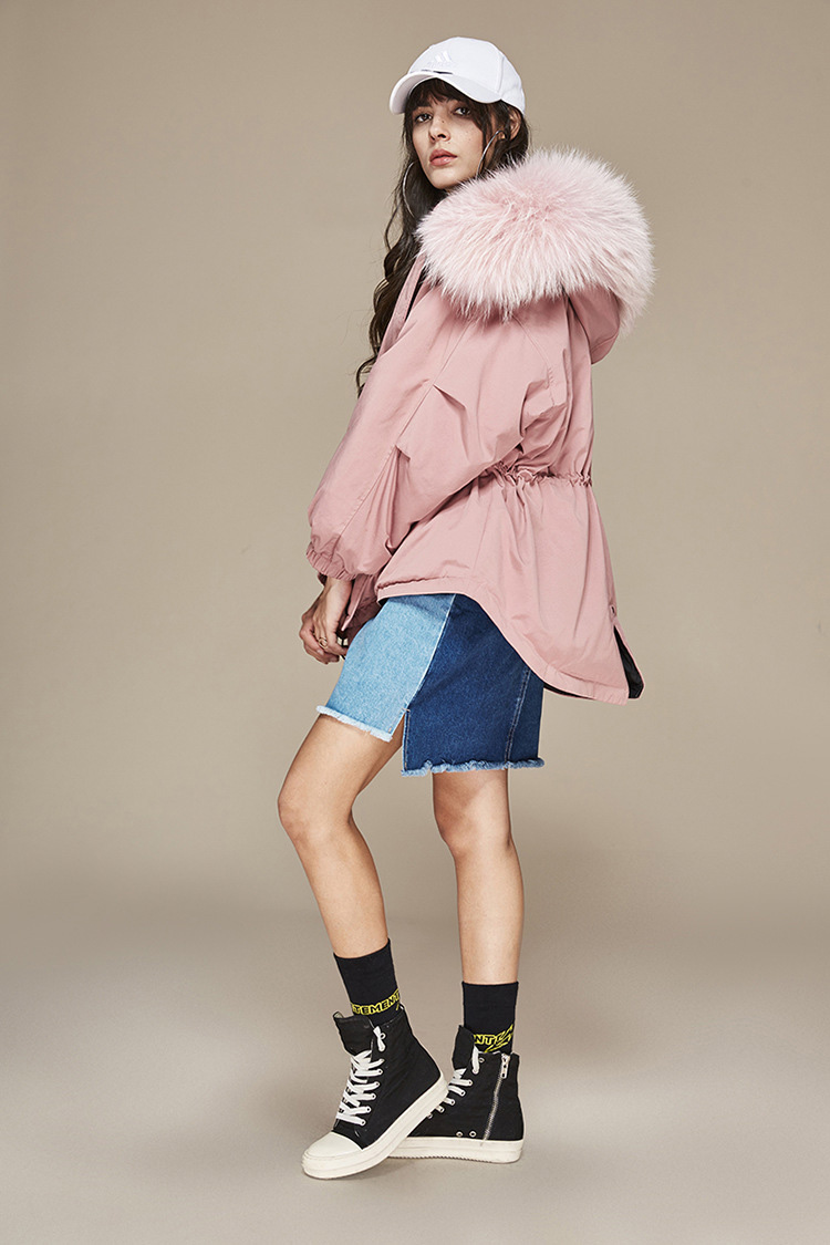 Raccoon Fur Trimmed Hooded Down-filled Parka 112 Details 16