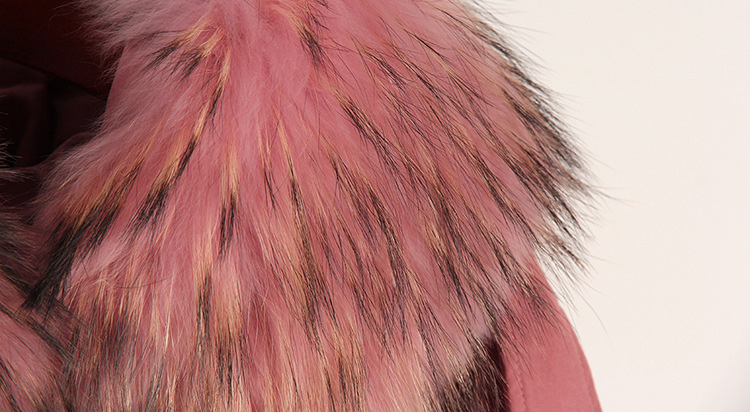 Raccoon Fur Trimmed Hooded Down-filled Parka 112 Details 17