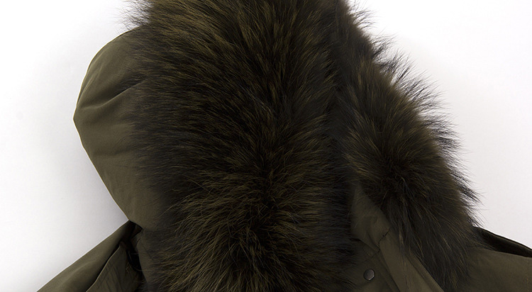 Raccoon Fur Trimmed Hooded Down-filled Parka 112 Details 3