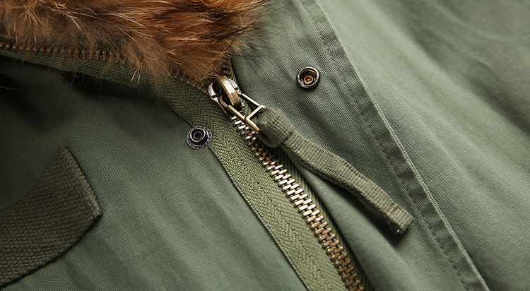 Raccoon Fur Trimmed Hooded Parka with Detachable Rabbit Fur Liner 122 Details 13