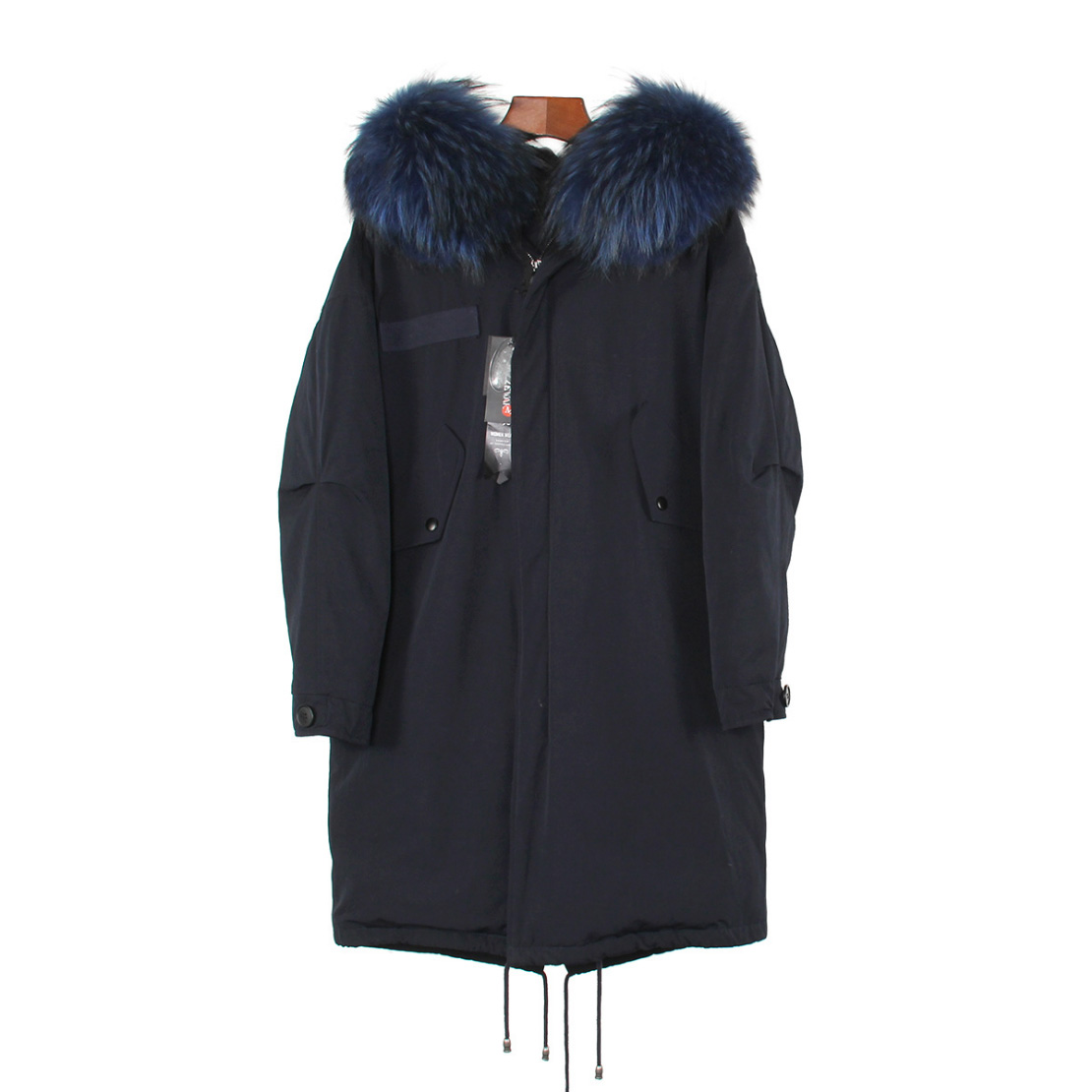 Raccoon Fur Trimmed Hooded Down-filled Parka 125 Details 15