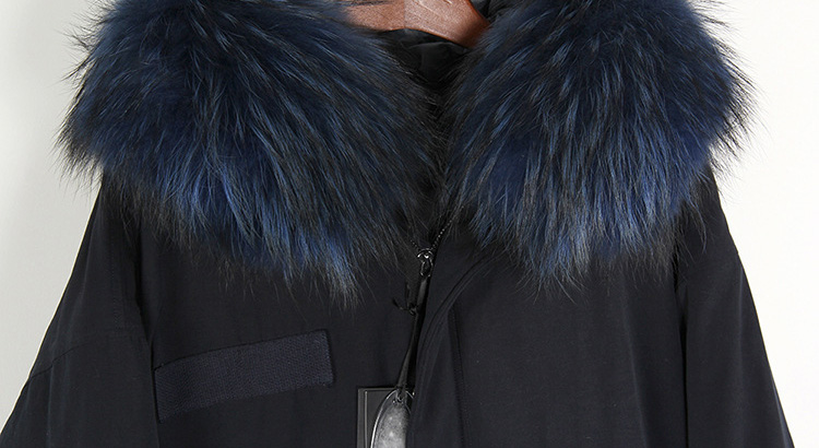 Raccoon Fur Trimmed Hooded Down-filled Parka 125 Details 9