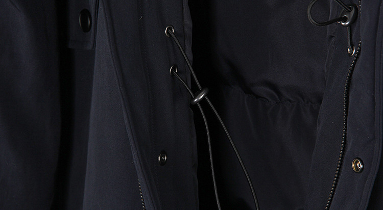 Raccoon Fur Trimmed Hooded Down-filled Parka 125 Details 13