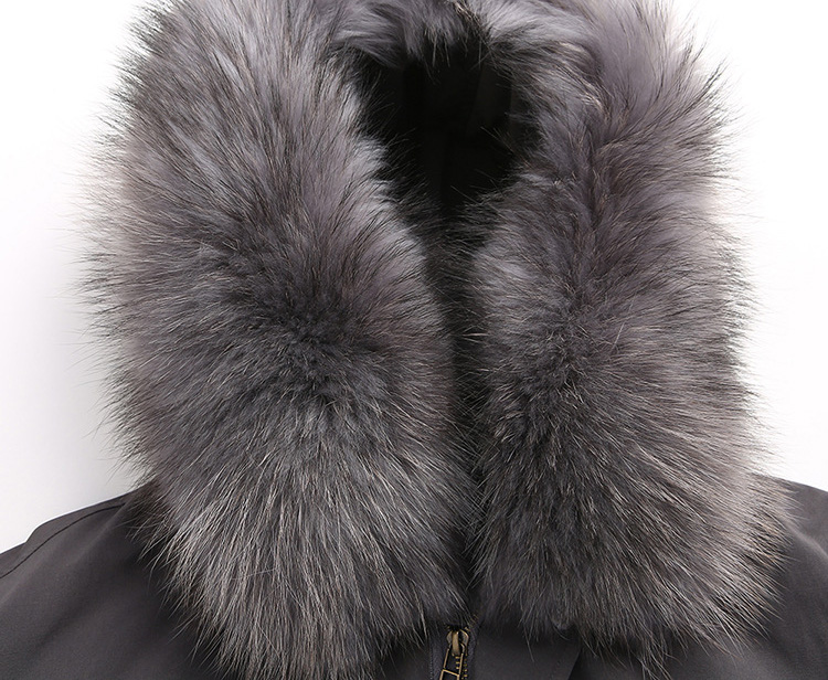 Raccoon Fur Trimmed Hooded Down-filled Parka 125 Details 1