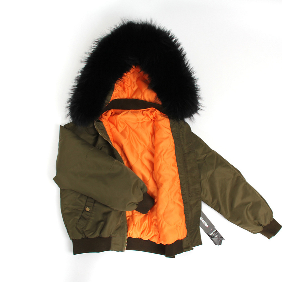 Raccoon Fur Trimmed Hooded Cotton-padded Jacket 129 Details 6
