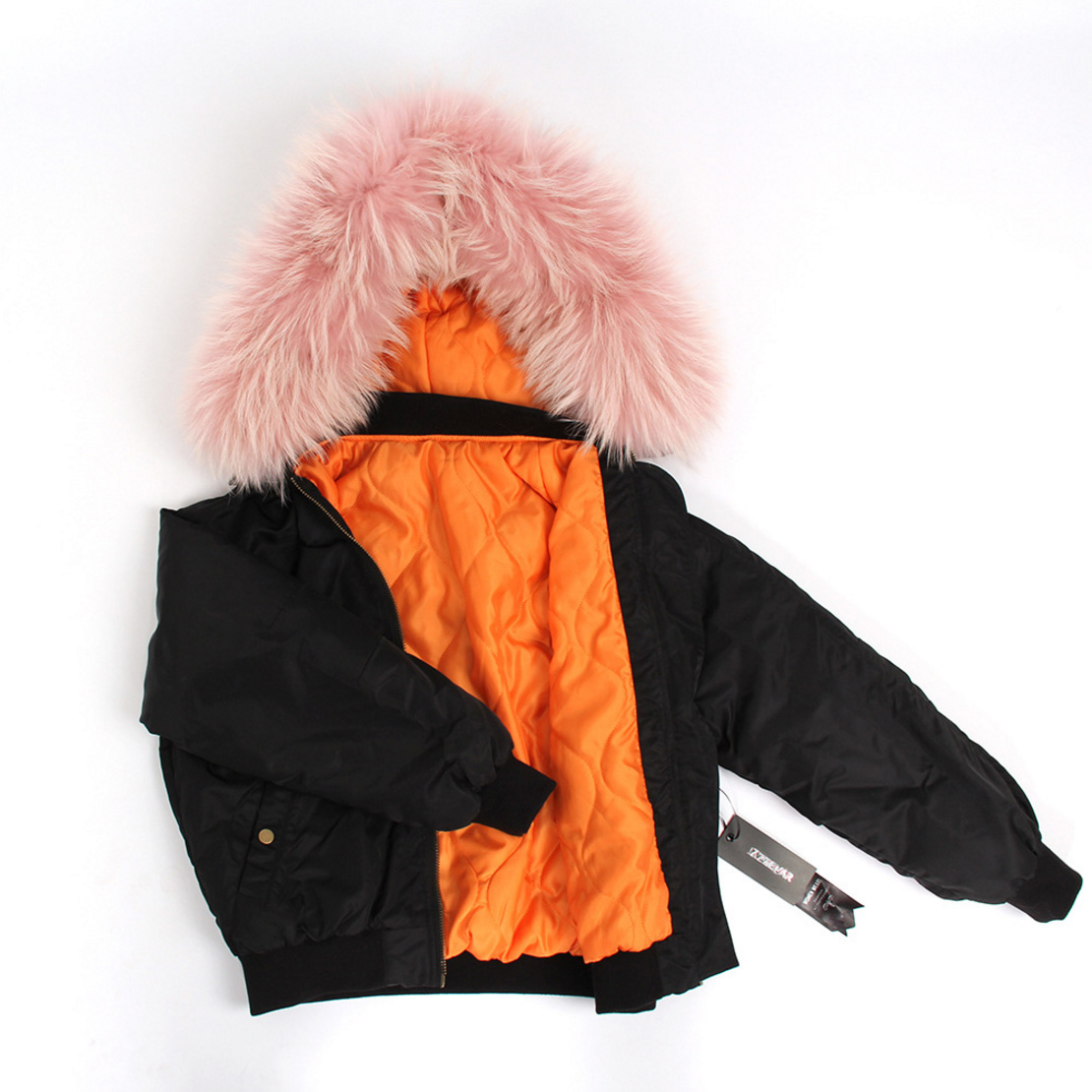 Raccoon Fur Trimmed Hooded Cotton-padded Jacket 129 Details 9