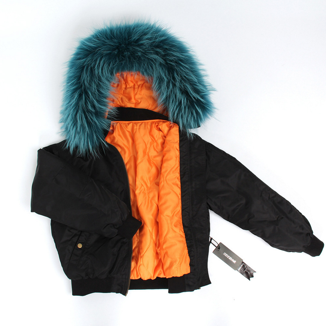 Raccoon Fur Trimmed Hooded Cotton-padded Jacket 129 Details 7