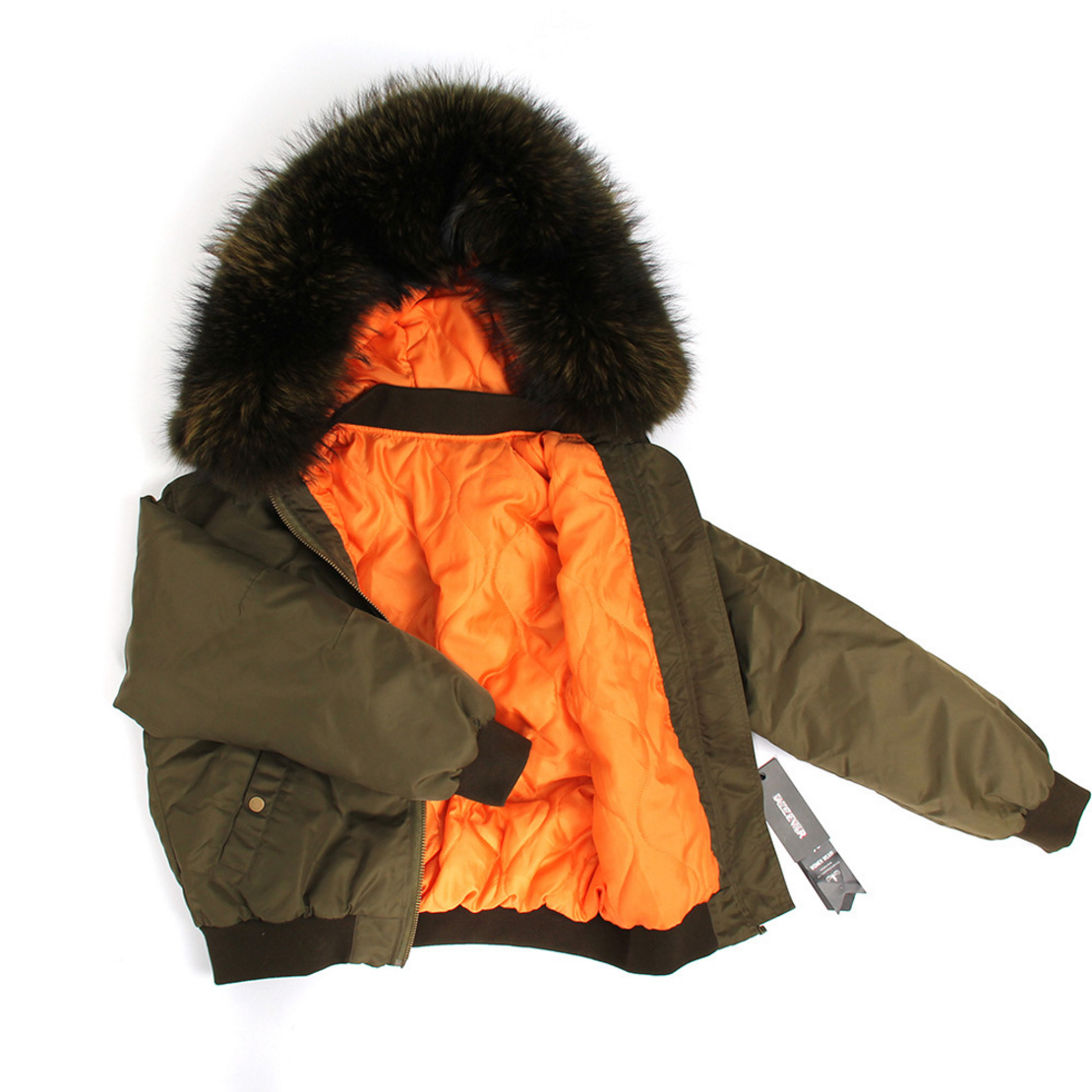 Raccoon Fur Trimmed Hooded Cotton-padded Jacket 129 Details 4