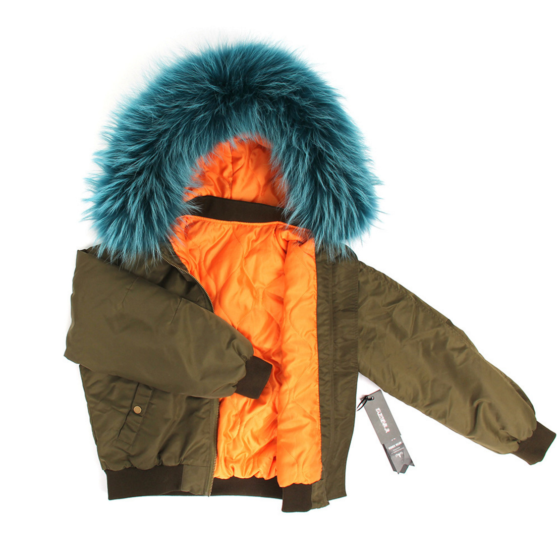 Raccoon Fur Trimmed Hooded Cotton-padded Jacket 129 Details 1