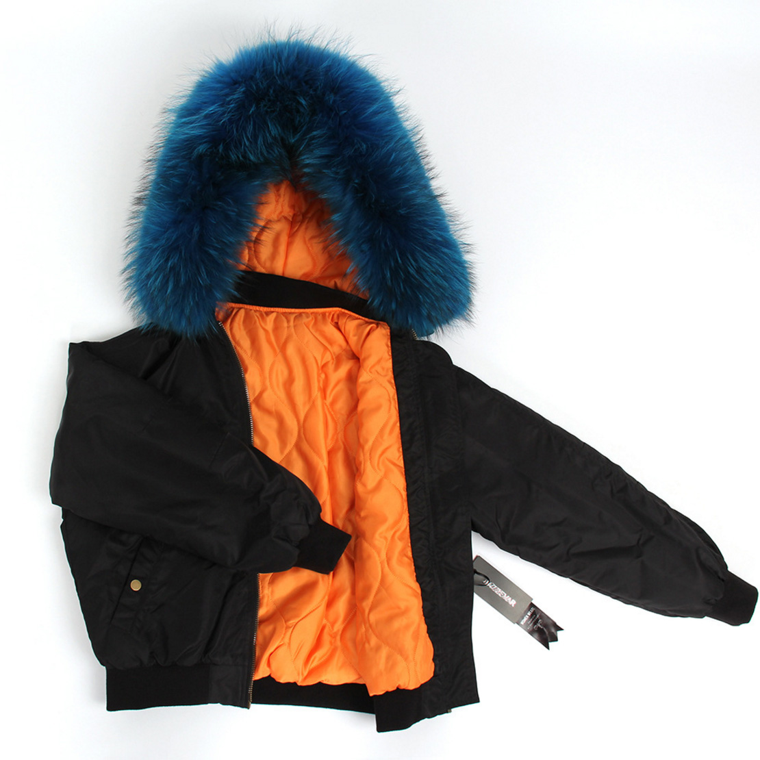 Raccoon Fur Trimmed Hooded Cotton-padded Jacket 129 Details 10