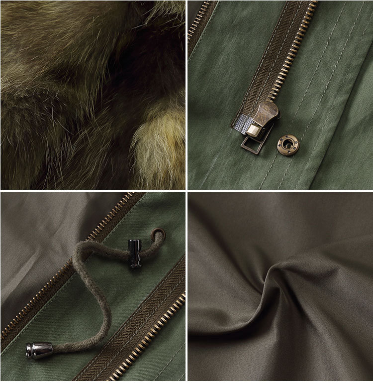 Raccoon Fur Trimming Hooded Parka with Detachable Coyote Fur Liner 949 Details 5