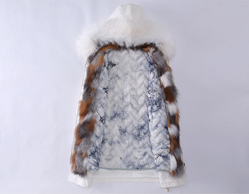 Raccoon Fur Trimmed Hooded Parka with Detachable Down-filled Liner 934 Details 6