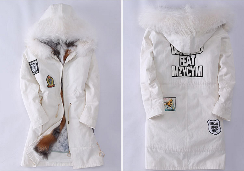 Raccoon Fur Trimmed Hooded Parka with Detachable Down-filled Liner 934 Details 7