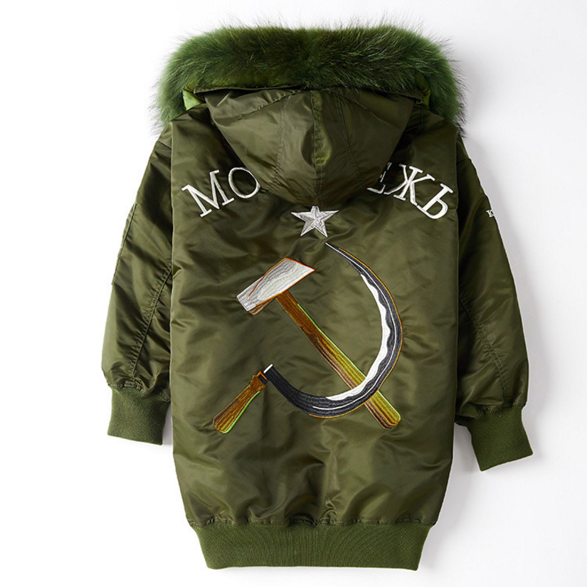 Raccoon Fur Trimming Hooded Parka with Detachable Down-filled Liner 936 Details 16