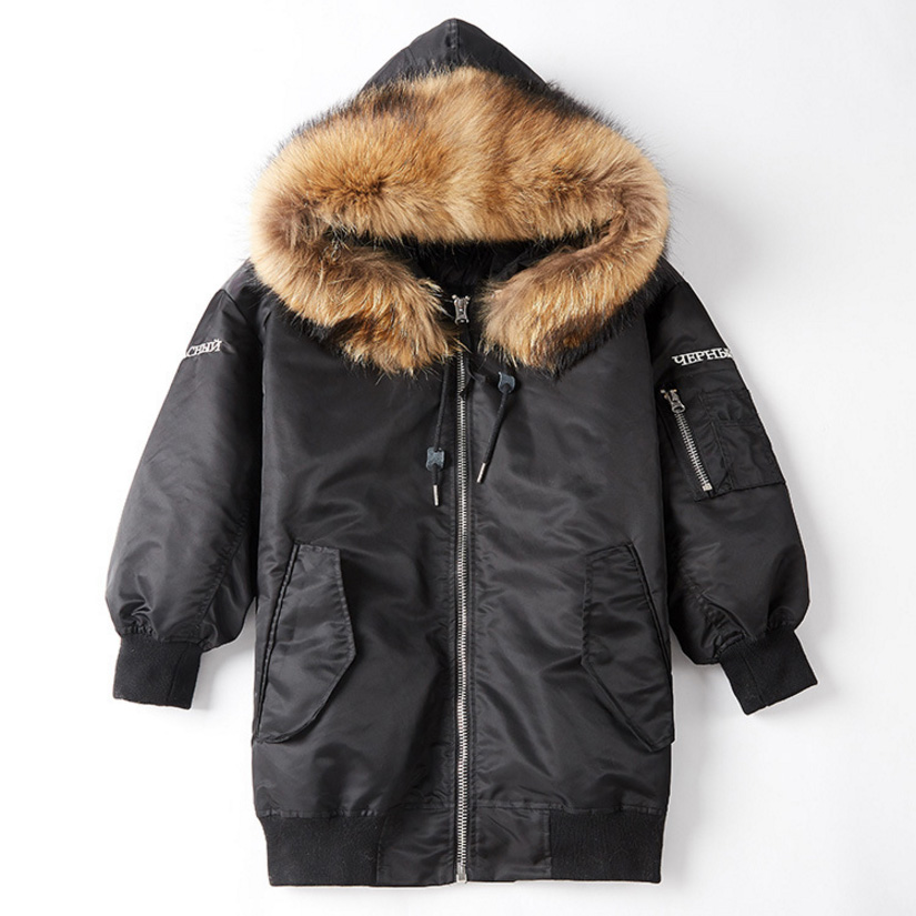 Raccoon Fur Trimming Hooded Parka with Detachable Down-filled Liner 936 Details 11