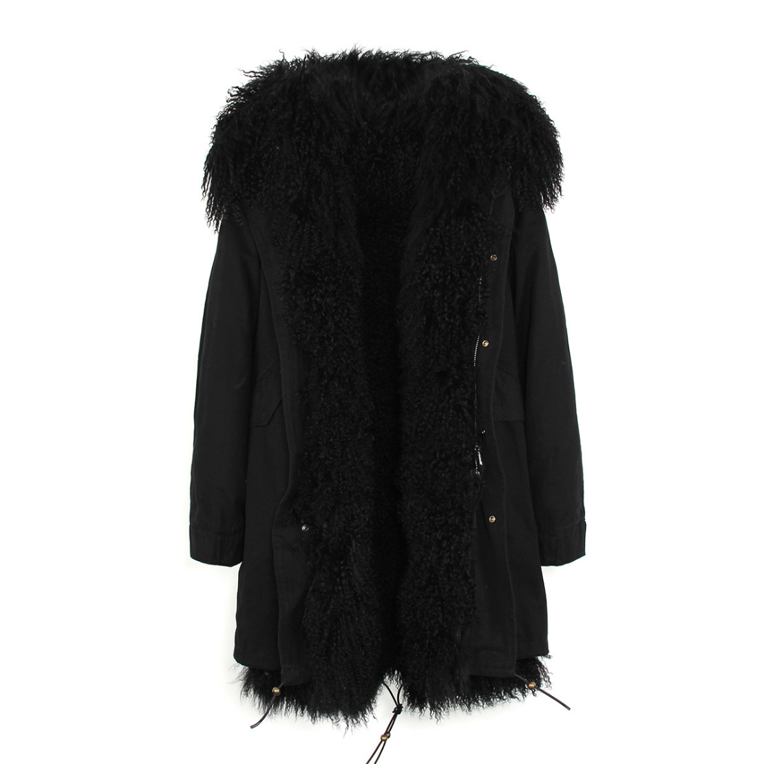 Tibet Sheep Fur Hooded Parka 119 Details 13