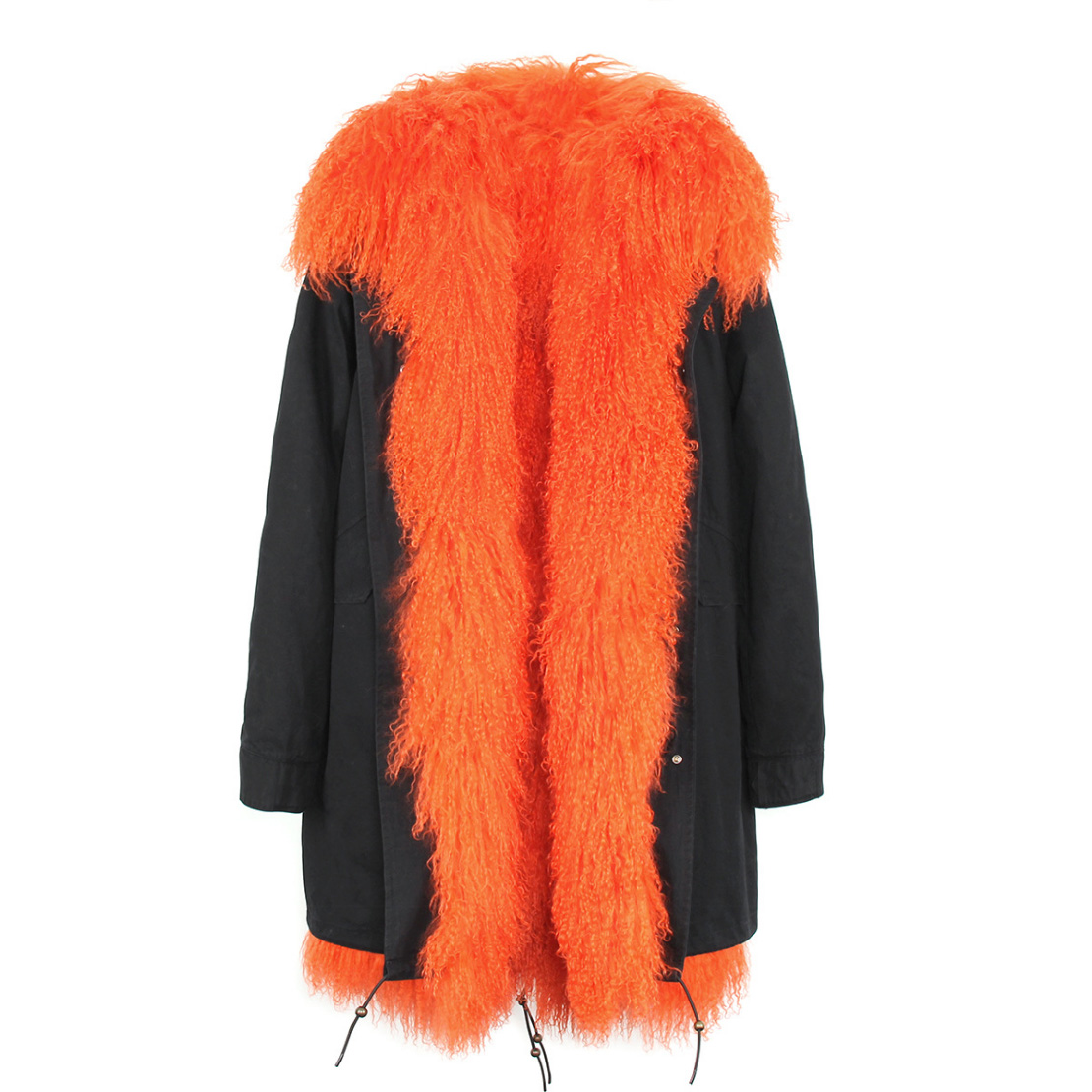 Tibet Sheep Fur Hooded Parka 119 Details 5