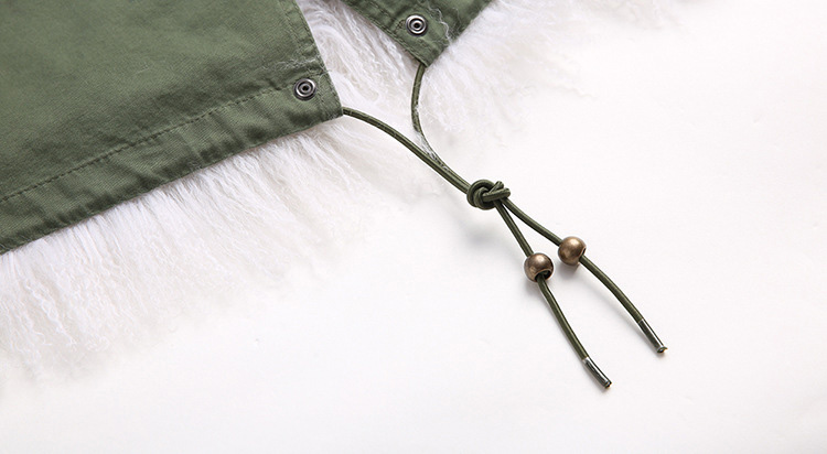 Tibet Sheep Fur Hooded Parka 119b Details 10