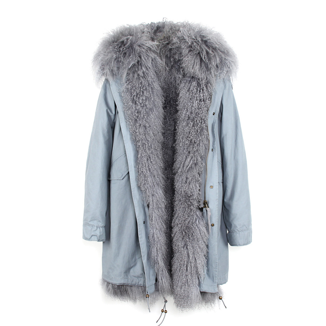Tibet Sheep Fur Hooded Parka 119 Details 3