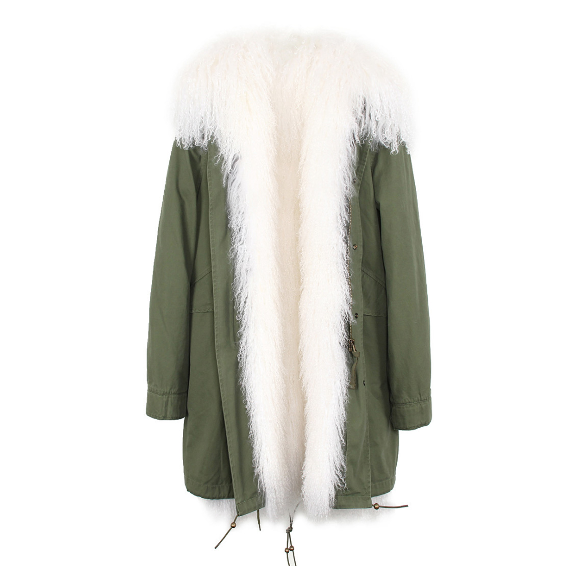 Tibet Sheep Fur Hooded Parka 119 Details 16