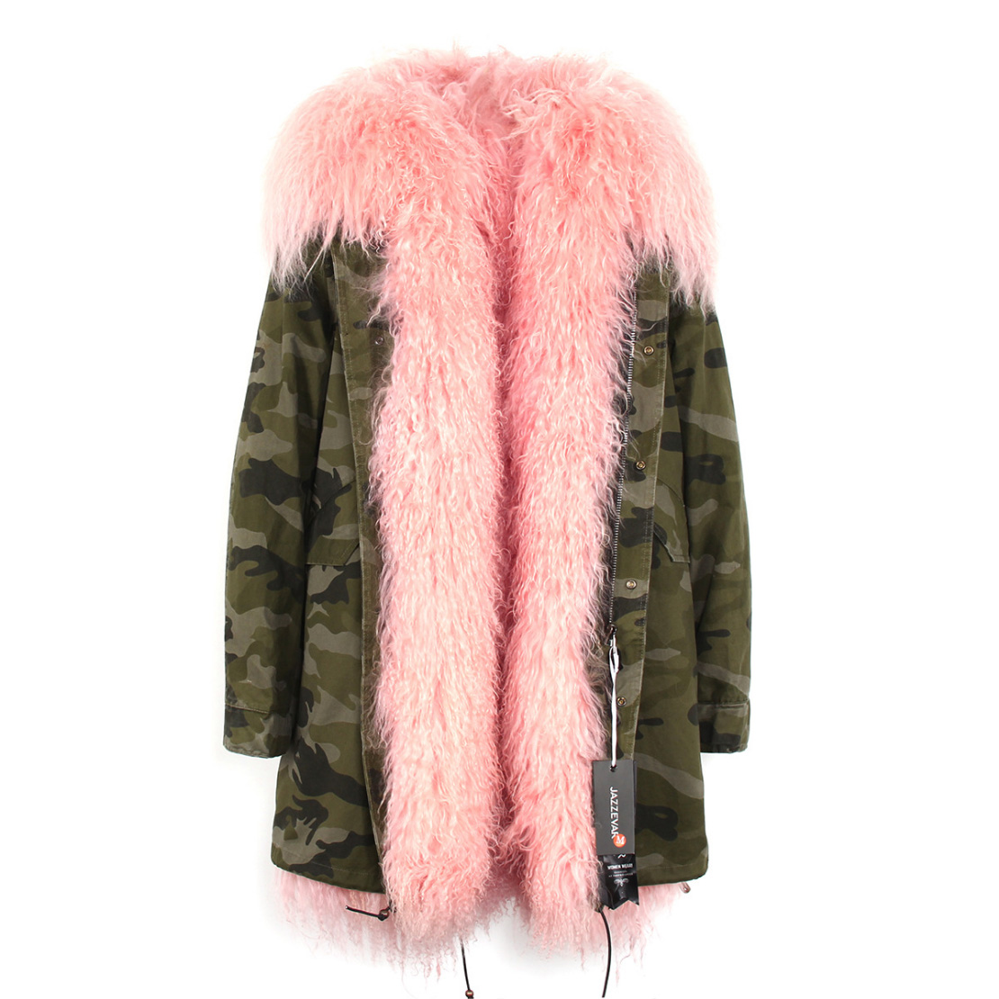 Tibet Sheep Fur Hooded Parka 119 Details 4