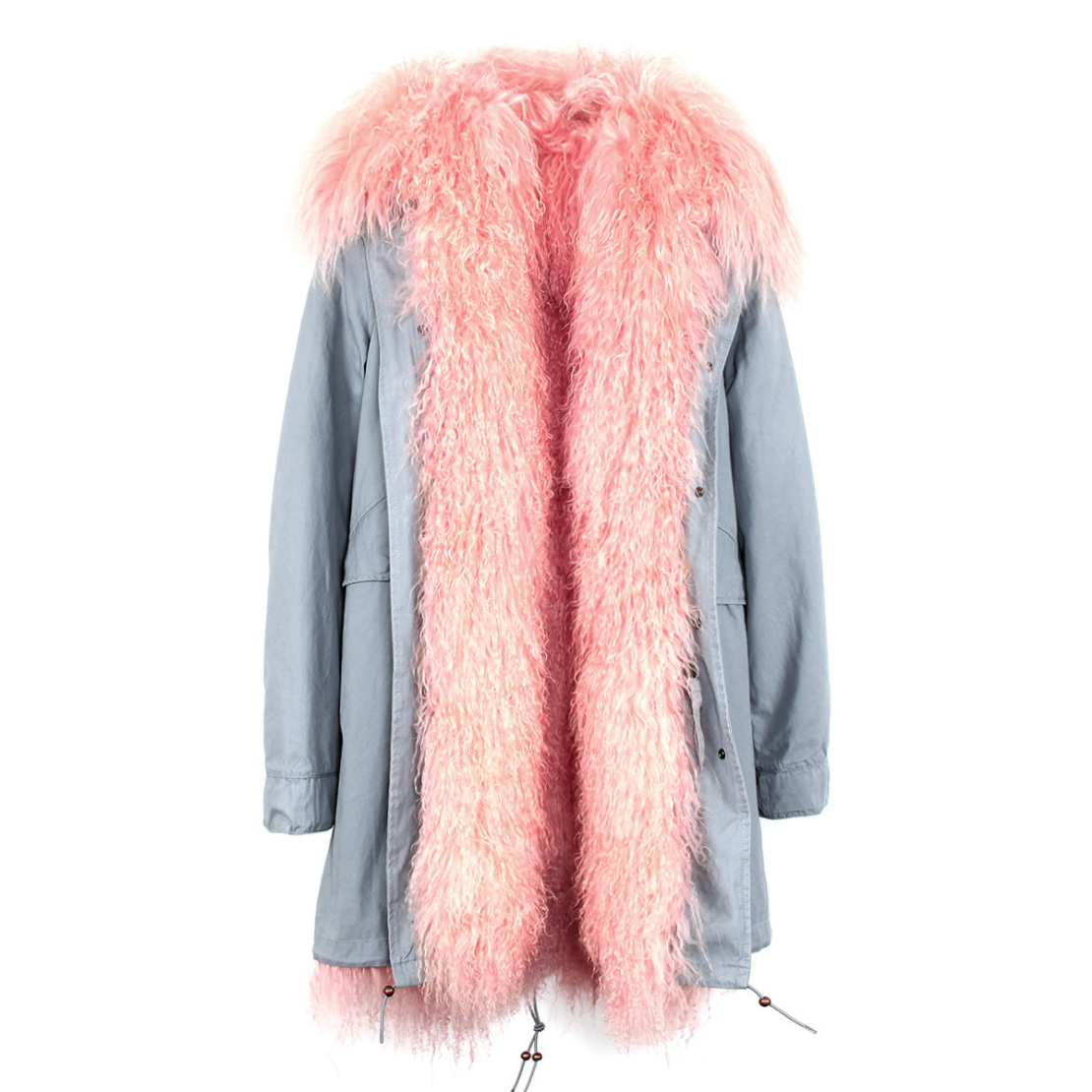 Tibet Sheep Fur Hooded Parka 119 Details 10