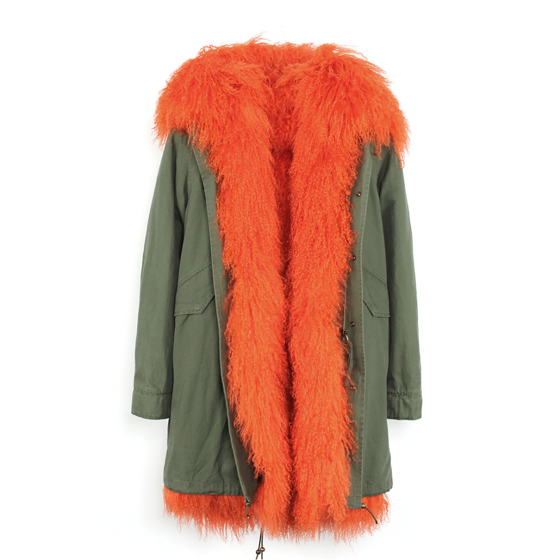 Tibet Sheep Fur Hooded Parka 119 Details 2