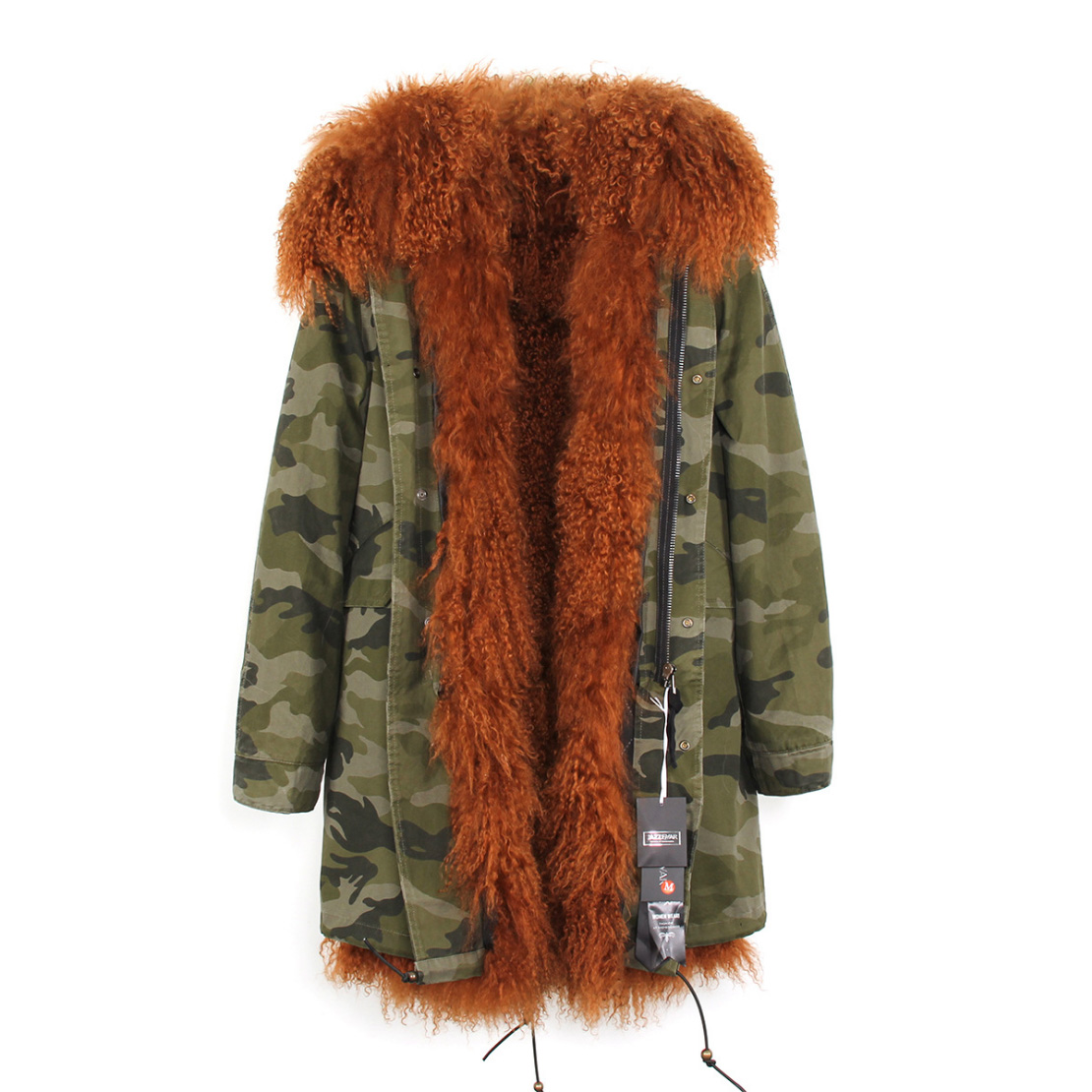 Tibet Sheep Fur Hooded Parka 119 Details 14